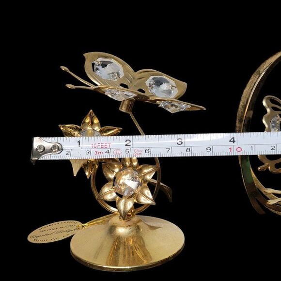 Vintage Crystal Delight Brass 24K Gold Plated Figurines (Set of 2) - Picture 6 of 9